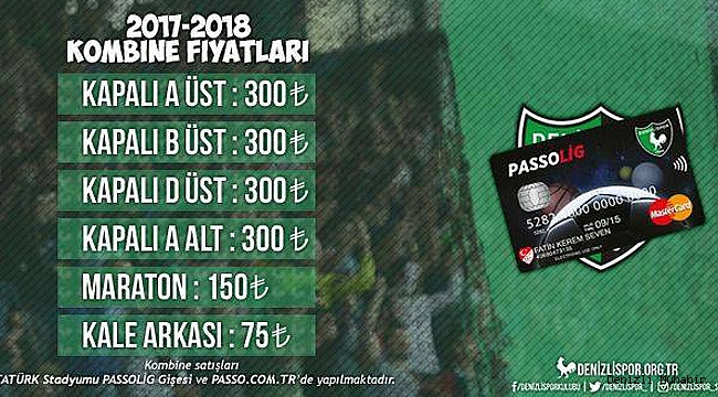 DENİZLİSPOR'DA KOMBİNELER SATIŞA ÇIKTI