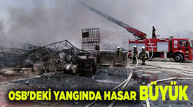 OSB'DEKİ YANGINDA HASAR BÜYÜK