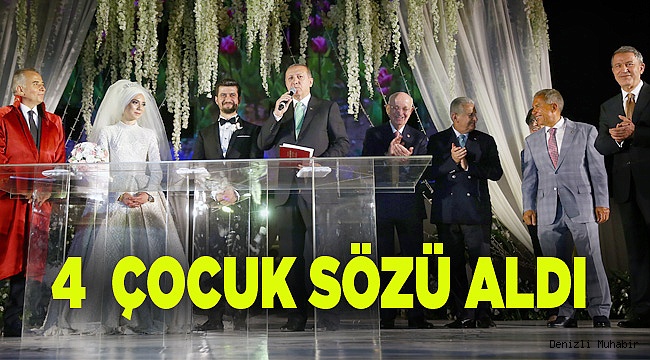 Cumhurbaşkanı Erdoğan Bakan Zeybekci'nin kızının nikah şahidi oldu