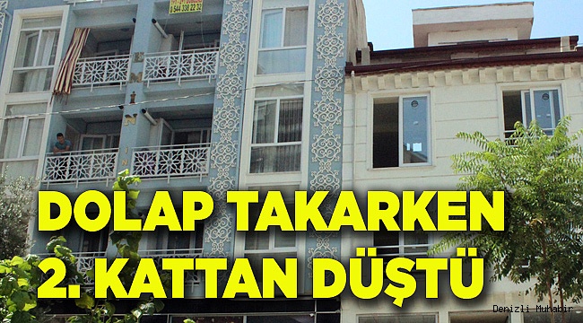 Dolap takarken camdan düştü