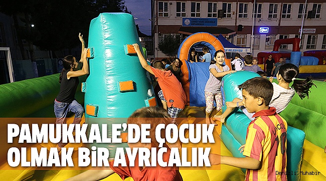 PAMUKKALE’DE ÇOCUKLAR EĞLENİYOR