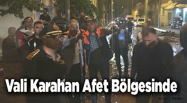 Vali Karahan Afet Bölgesinde