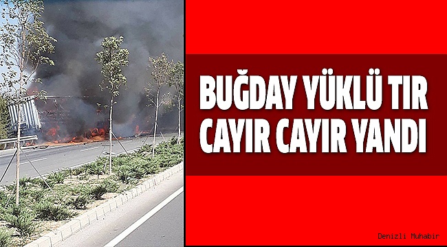 BUĞDAY YÜKLÜ TIR KULLANILAMAZ HALE GELDİ