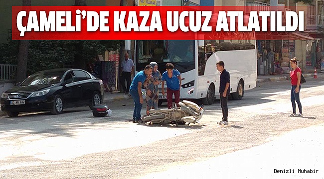 OTOMOBİL MOTOSİKLETLE ÇARPIŞTI:1 YARALI