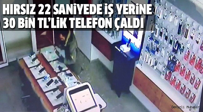 22 SANİYELiK HIRSIZLIK ANI KAMERADA