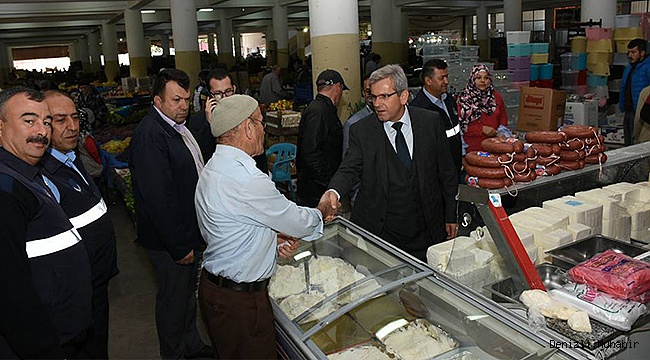 BAŞKAN ŞEVKAN, PAZAR ESNAFINI ZİYARET ETTİ