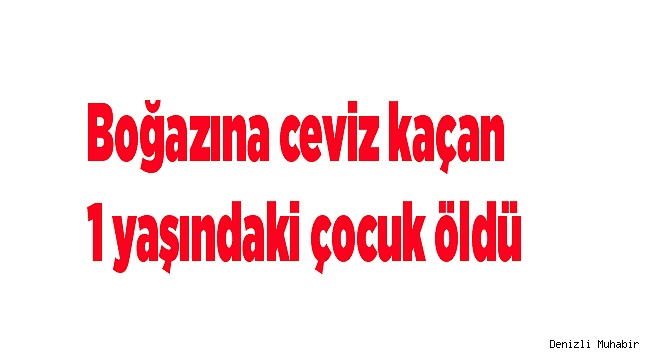 Boğazına ceviz kaçan 1 yaşındaki çocuk öldü