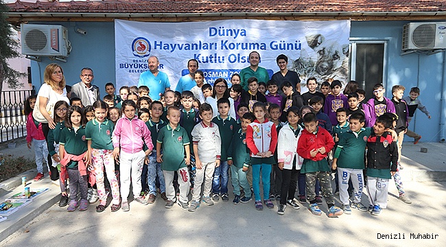 BÜYÜKŞEHİR BELEDİYESİ ÇOCUKLARA HAYVAN SEVGİSİNİ ANLATTI