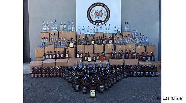 DENİZLİ'DE KAÇAK İÇKİ OPERASYONU