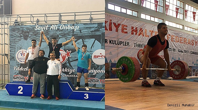 DENiZLiLi MEHMET HALTERDE TÜRKİYE ŞAMPiYONU