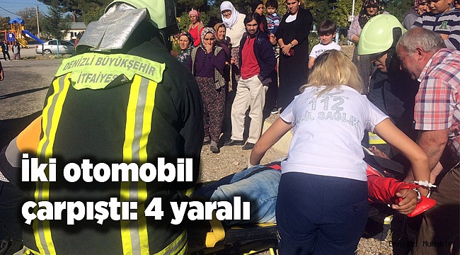 İki otomobil çarpıştı: 4 yaralı