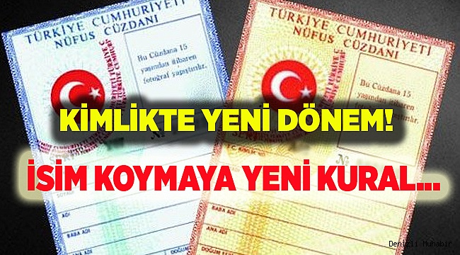 İSİM KOYMAYA YENİ KURAL