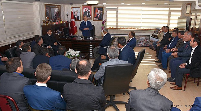MUHTARLAR BAŞKAN ŞEVKAN'I ZİYARET ETTİ