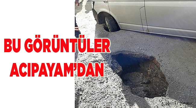 ACIPAYAM'DA YOL ÇÖKTÜ