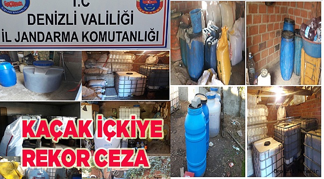 Denizli'de kaçak içkiye rekor ceza