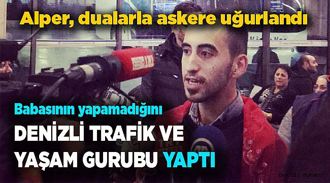 Lösemi tedavisi gördüğü için askere uğurlayamadığı oğlunu sosyal medya grubu uğurladı
