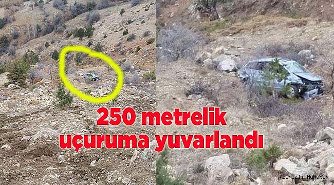 Otomobil 250 metrelik Uçuruma Yuvarlandı