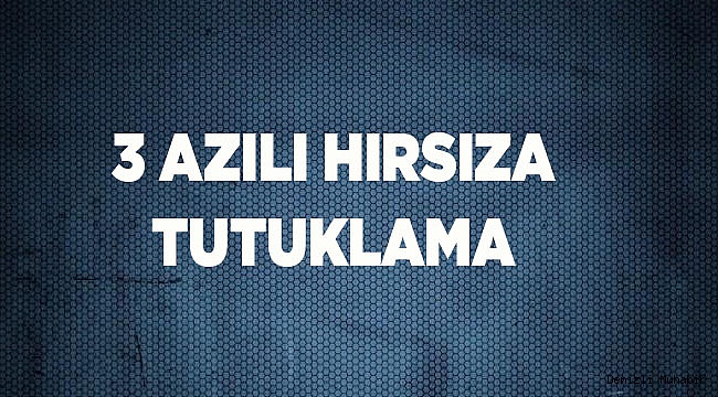 Üç azılı hırsız tutuklandı