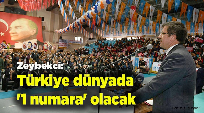 Zeybekci: Türkiye dünyada '1 numara' olacak