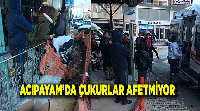 Acıpayam’da yaşlı bir kişi çukura düşerek yaralandı.
