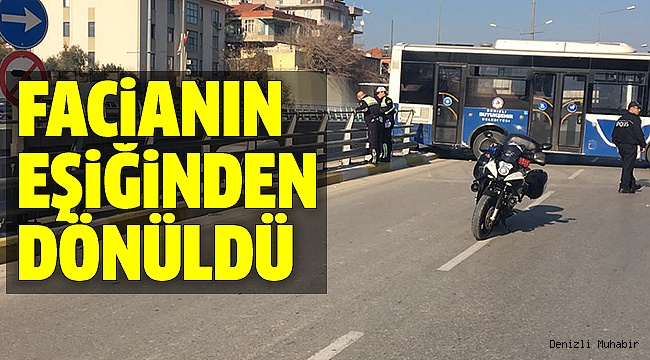 FRENİ BOŞALDI,BARİYERLERE ÇARPTI