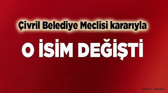 O CADDENİN  İSİMİ DEĞİŞTİ