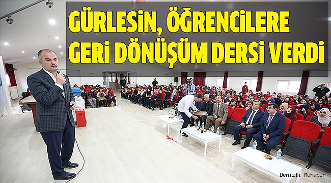 ÖĞRENCİLERE GERİ DÖNÜŞÜMÜN ÖNEMİNİ ANLATTI