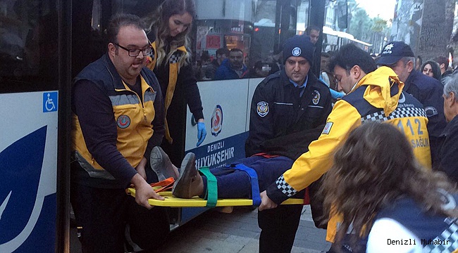 Otobüs yayaya çarptı: 2 yaralı
