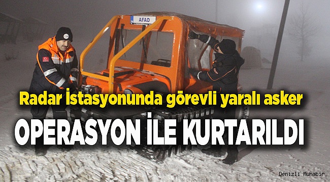 2 bin metre yükseklikteki radar kulesinde yaralı askeri personel kurtarıldı