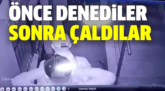 AYAKKABILARI ÇALARKEN KAMERAYA YAKALANDILAR