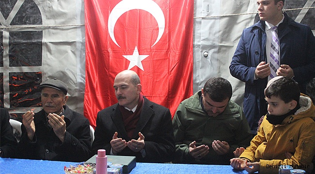 Bakan Soylu, Bitlis şehidi Hilmi Öz'ün baba evini ziyaret etti
