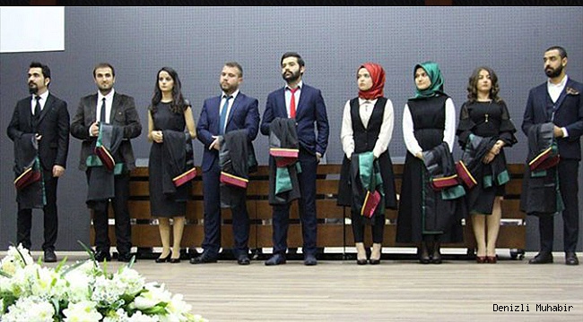 DENİZLİ BAROSU'NDA 9 YENİ TAZE KAN