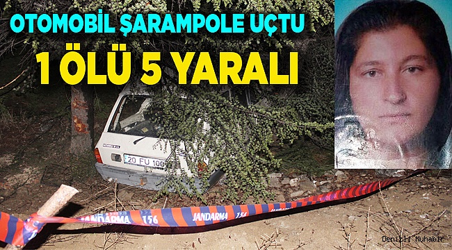 Otomobil şarampole yuvarlandı: 1 ölü, 5 yaralı