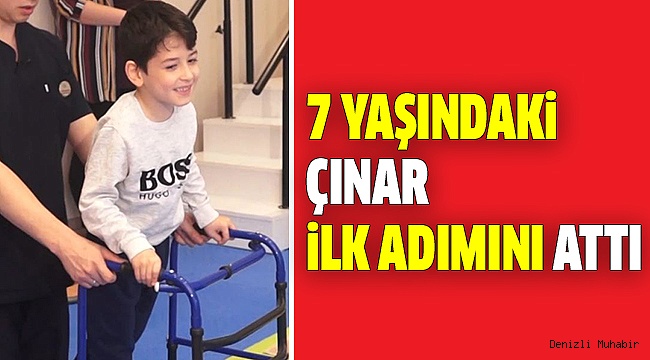 SEREBRAL PALSİ HASTASI ÇINAR YÜRÜMEYE BAŞLADI