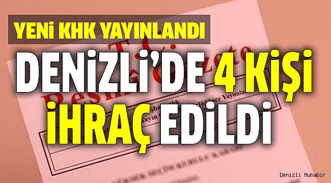 YAYINLANAN KHK İLE YENİ İHRAÇLAR BELLİ OLDU