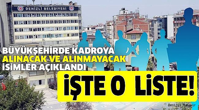 İŞTE O İSİM LİSTESİ!