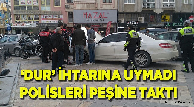 Kaçan lüks otomobil polisi alarma geçirdi