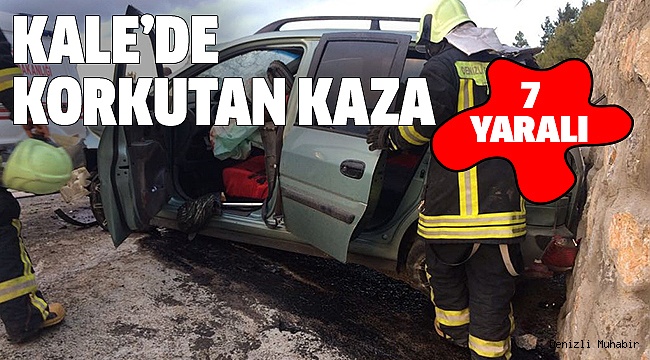 KONTROLDEN ÇIKAN ARAÇ DUVARA ÇARPTI