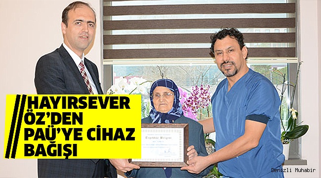 ÖZ’E TEŞEKKÜR BELGESİ VERİLDİ