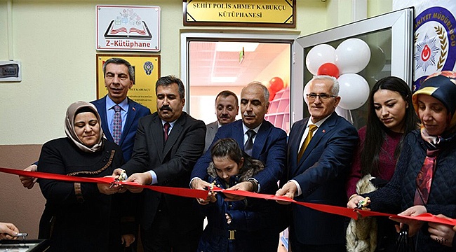ŞEHİT POLİS AHMET KABUKÇU Z KÜTÜPHANESİ AÇILDI
