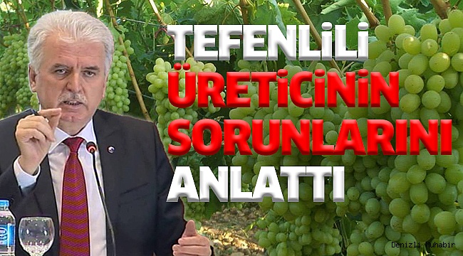 TEFENLİLİ ÜZÜM ÜRETİCİLERİNİN SESİ OLDU