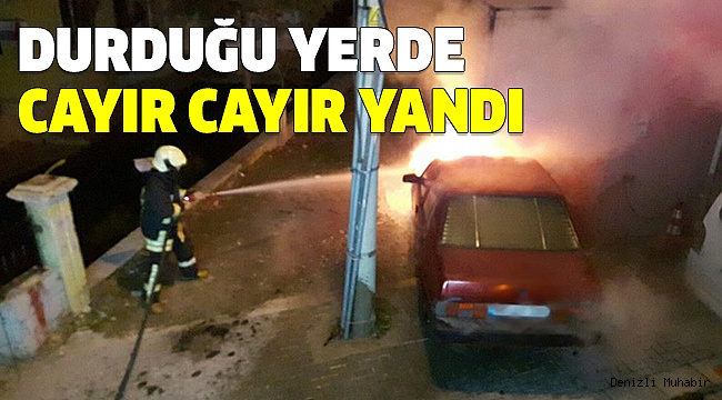 TOPRAKLIK’TAKİ ARAÇ YANGINI KORKUTTU