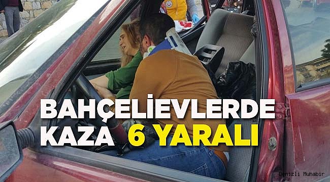 Denizli'de trafik kazası: 6 yaralı
