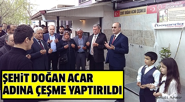 KARŞIYAKA İLKOKULUNA ŞEHİT ADINA ÇEŞME YAPTIRDI
