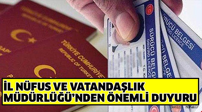 KİMLİK KARTI, SÜRÜCÜ BELGESİ İLE AÇIKLAMA GELDİ