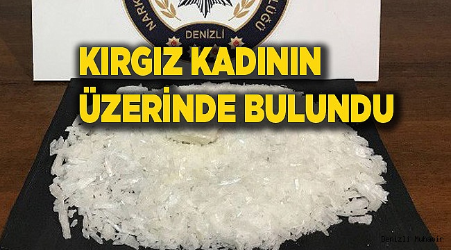 Kırgız kadın 200 gram metamfetaminle yakalandı