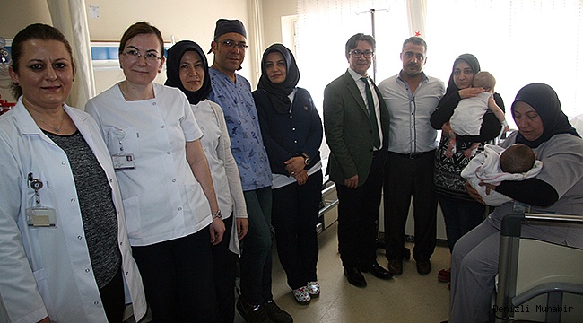 SURİYELİ RECEP VE TAYYİP BEBEKLER TABURCU OLDU