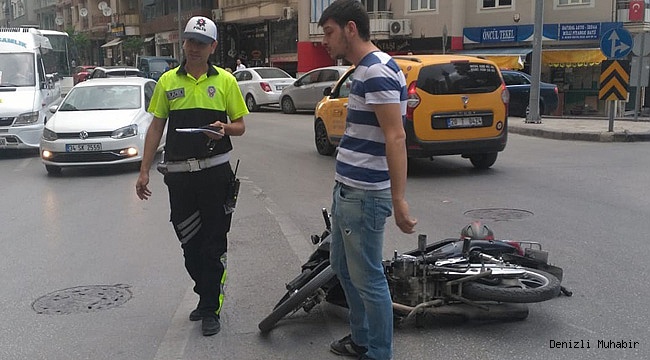 Denizli’de trafik kazası: 1 yaralı