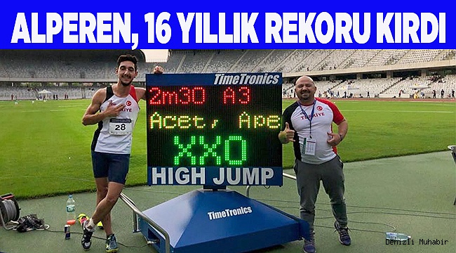 ALPEREN, TÜRKİYE REKORU KIRDI