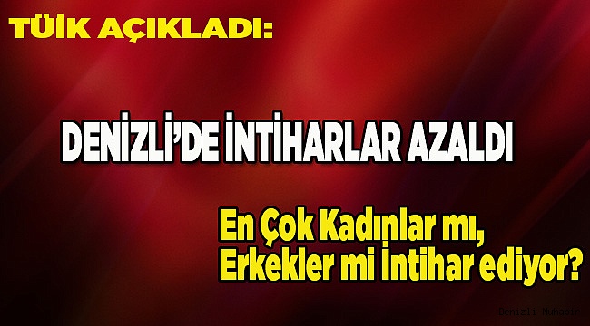 Denizli’de kaba intihar hızı yüz binde 4,84